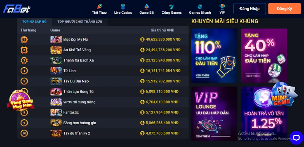 Các chương trình khuyến mãi hấp dẫn của 789win91 Win